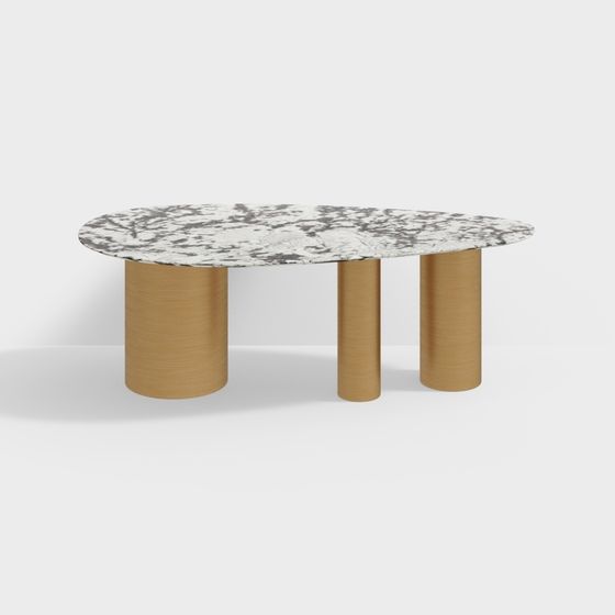 Luminous Round Table 3D model for Modern Spaces