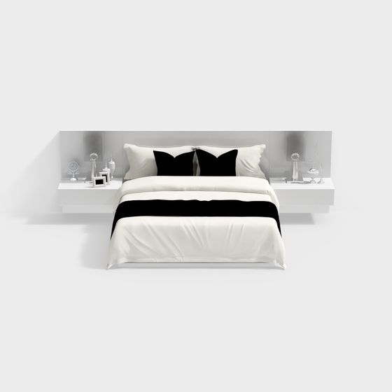Minimalist Bedroom Set 3D model