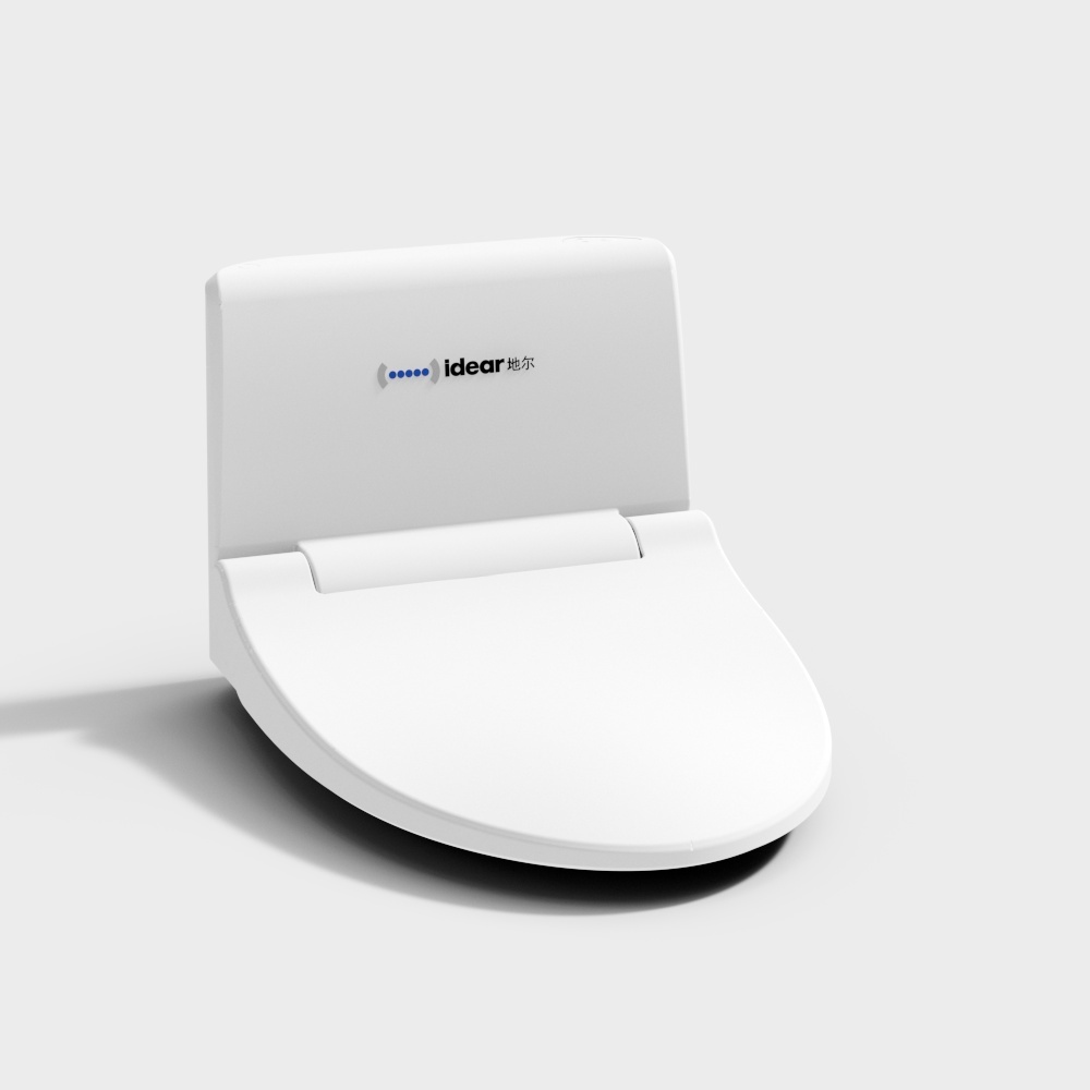 Smart Toilet Seat 3D Model – Minimalist Low-Poly Design