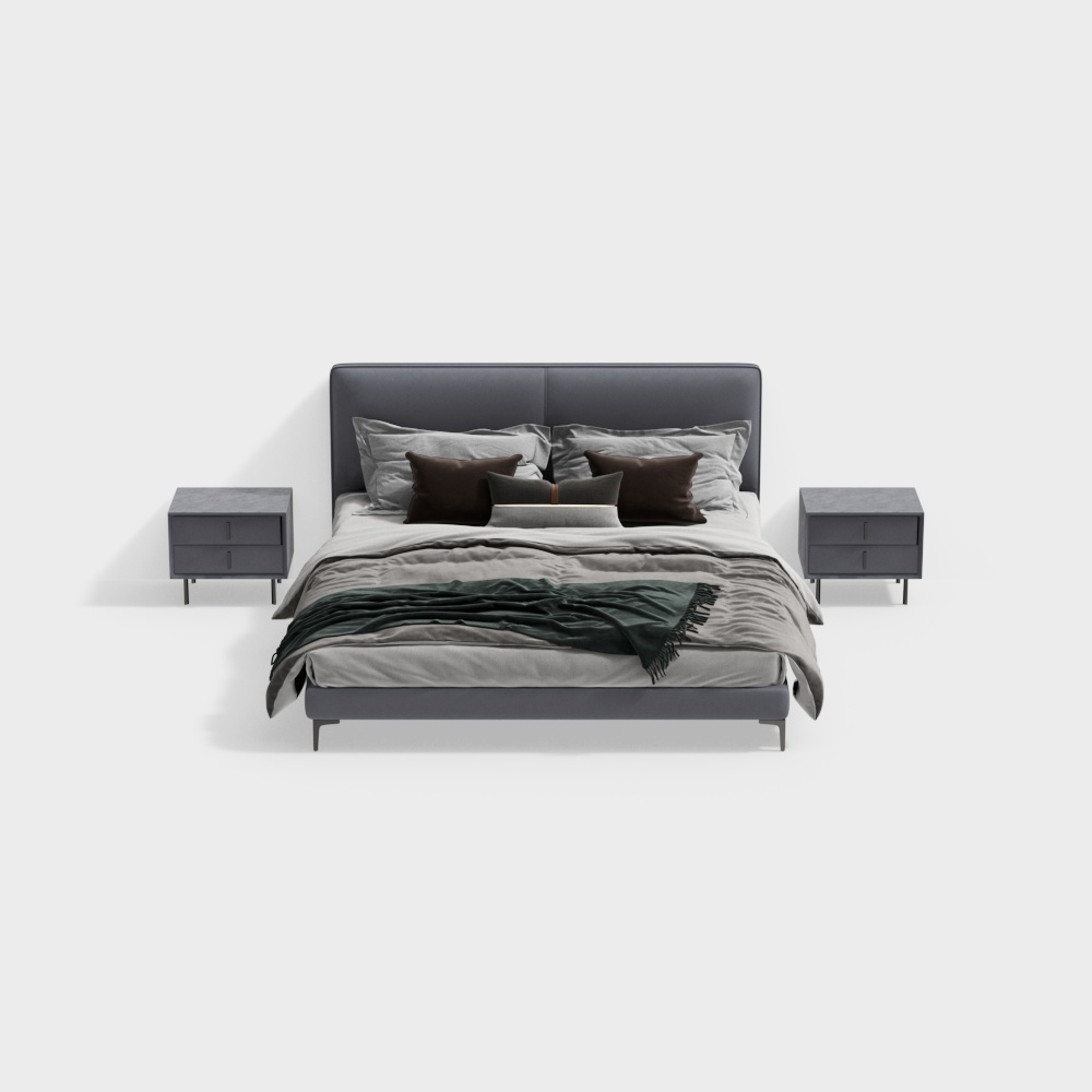 FY-742 bed + bedside table