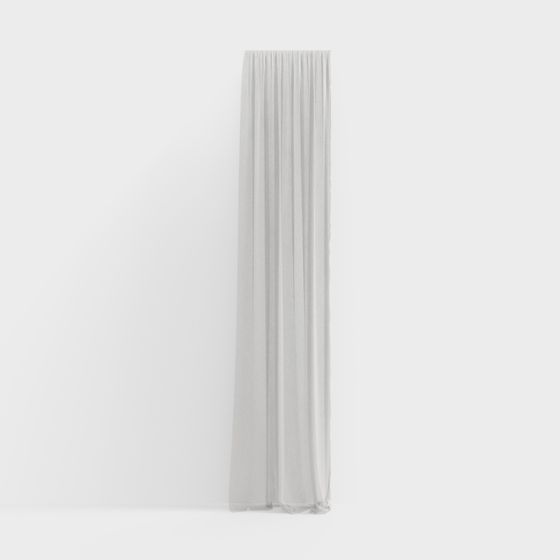 Sleek Low-Poly Curtain 3D Model for Modern Interiors