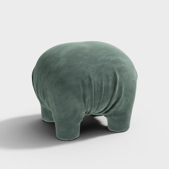 Grassy Little Elephant 3D model