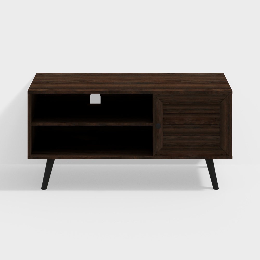 Elegant Low-Poly TV Cabinet 3D model