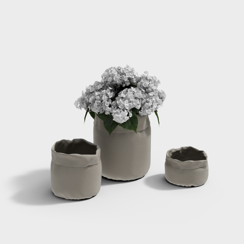 Low-Poly Vase with Bouquet – Minimalist Floral 3D Model