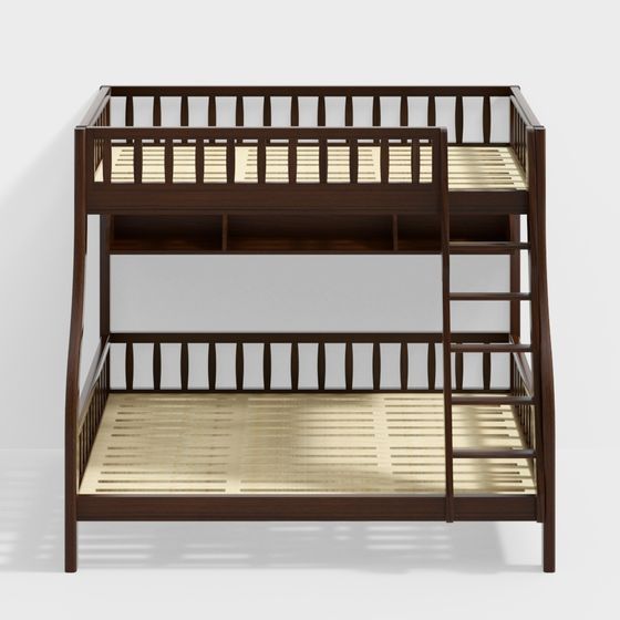 Simple Bunk Bed 3D Model