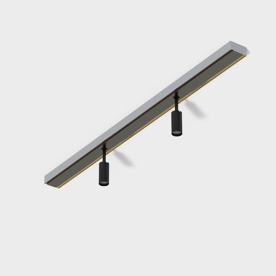 Minimalist Track Light 3D model for Contemporary Interiors