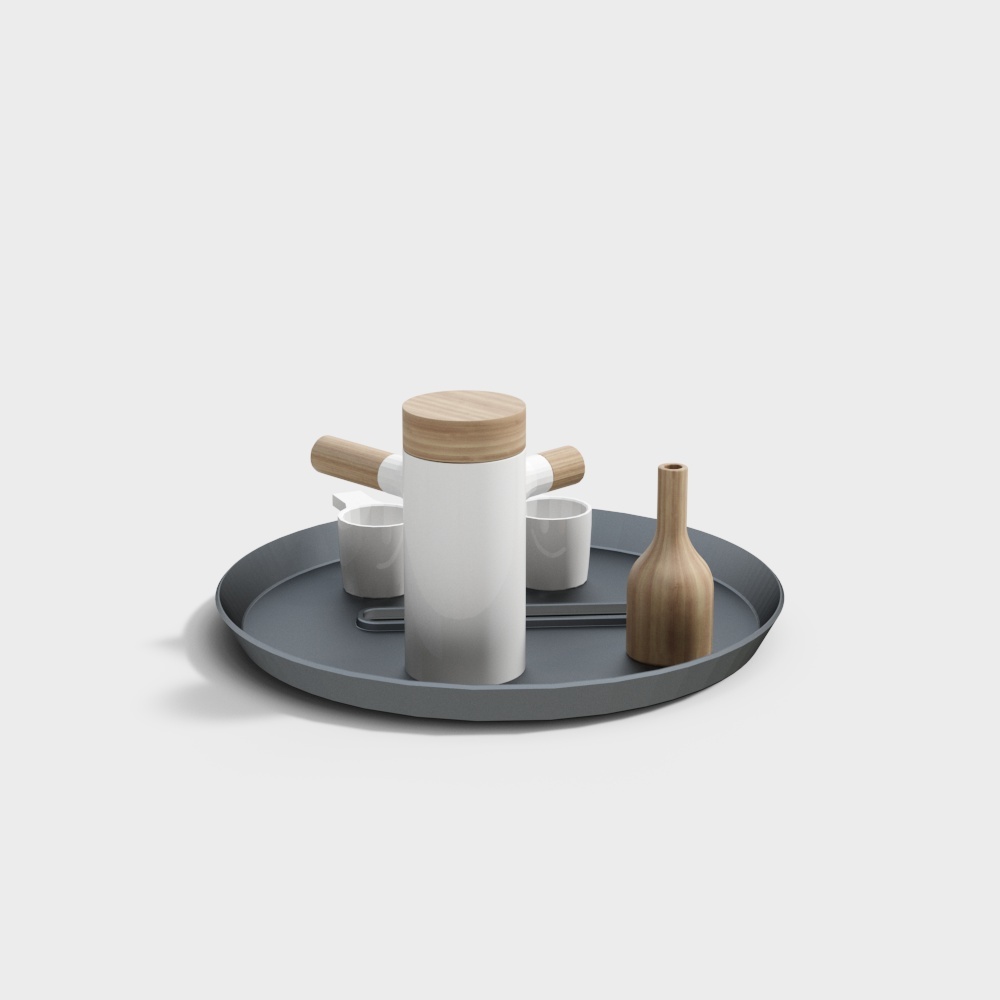 The bottle on the plate