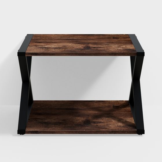 Industrial Style End Table 3D model