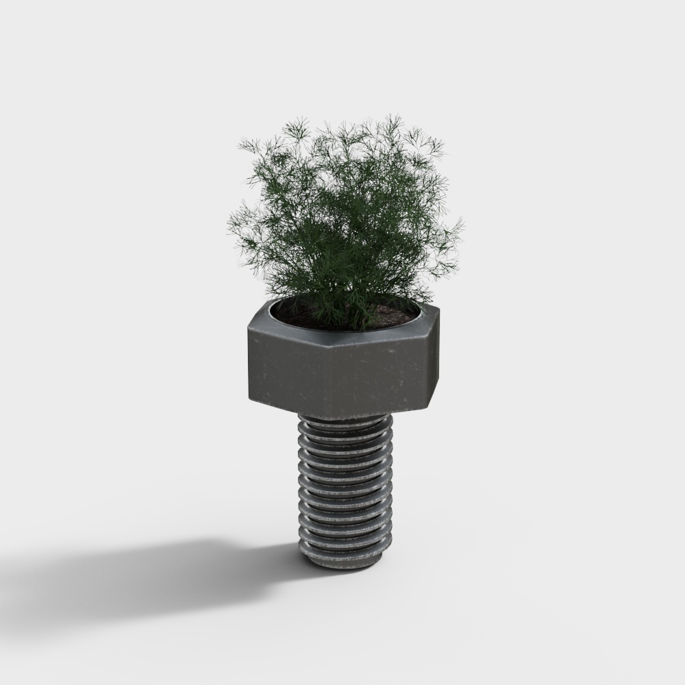 Bolt Planter 3D Model