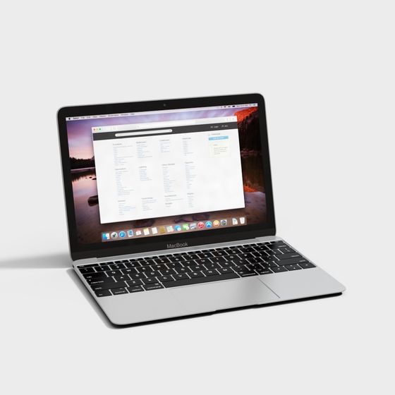 Sleek Modern MacBook 3D model