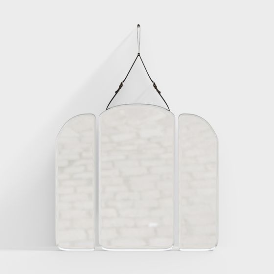 Low Poly Hanging Glass Partition 3D model