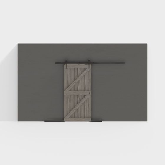 Charming Barn Door 3D model for Modern Spaces