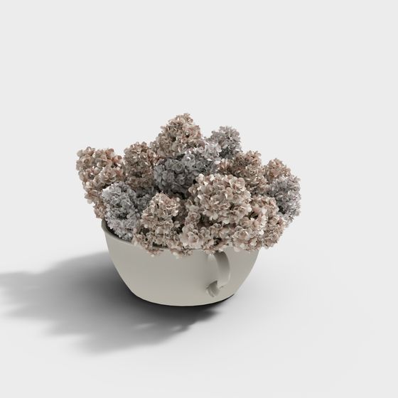 Розовые цветы в белой вазе