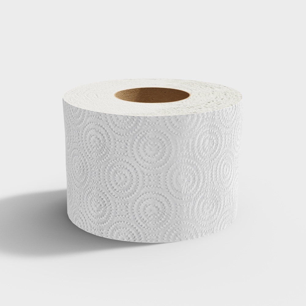 Realistic Roll Toilet Paper 3D model