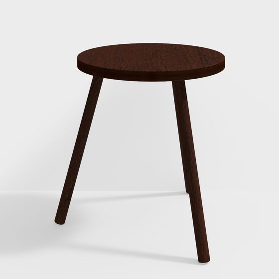 Elegant Minimalist Round Table 3D model