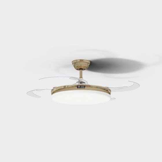 Futuristic Low-Poly Ceiling Fan Light 3D model