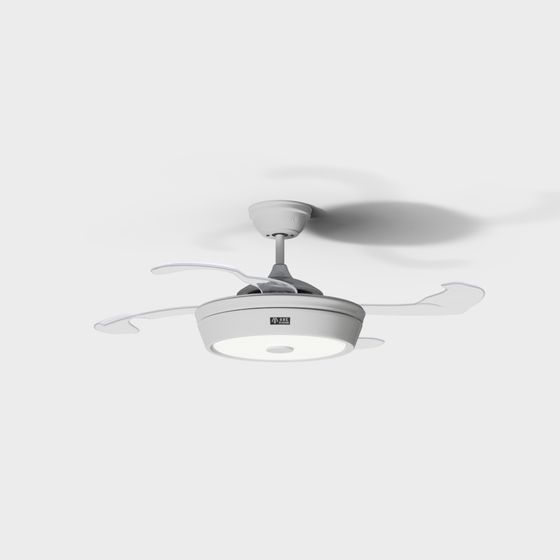 Futuristic Low-Polygon Invisible Fan 3D model