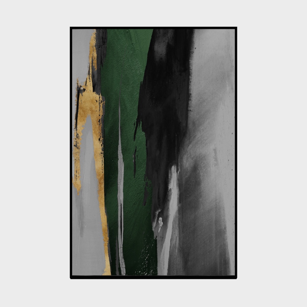 Courtesy Full House With Painting - Green Abstract 1