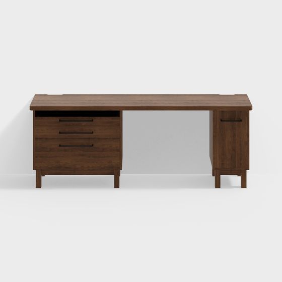 Mid-Century Desk 3D model
