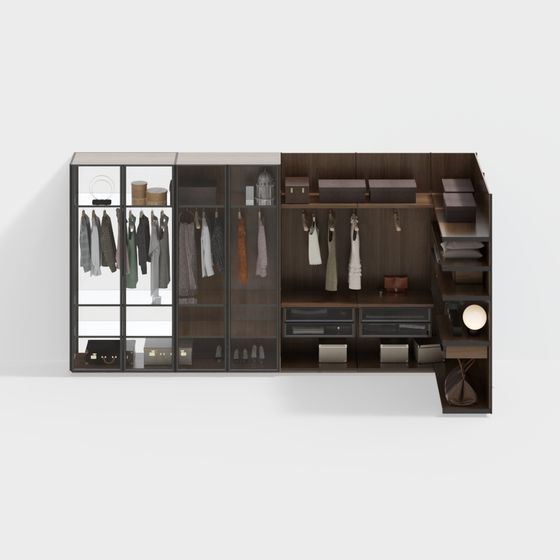 Modern Minimalist Wardrobe 3D model