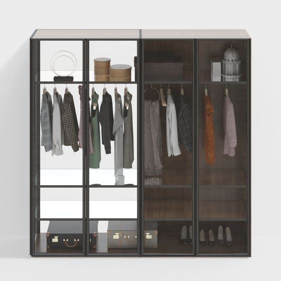 Moderner Luxus Eckkleiderschrank 3 【Showroom】