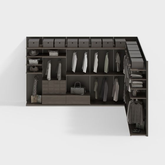 Modern Minimalist Cloakroom 3D model