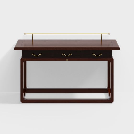 Minimalist Wooden Side Table 3D model