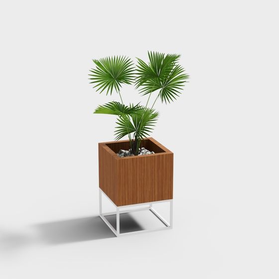 Stylish Urban Green Plant 3D Model for Creative Projects