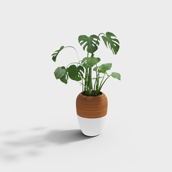 繊維強化プラスチック 白いいたな模様のポット型花鉢