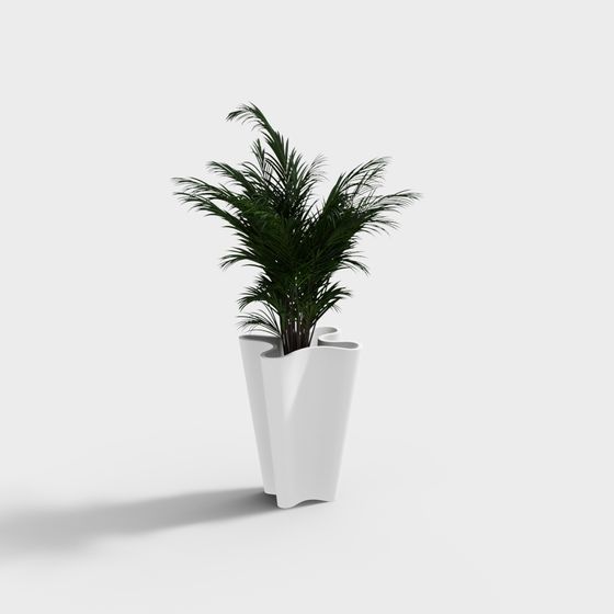 Chậu hoa hình chữ thập màu trắng bằng sợi thủy tinh