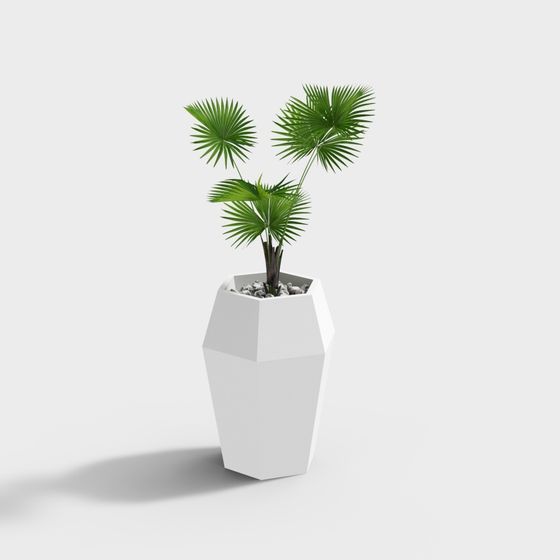 유리 섬유 흰색 육각형 커팅 화분