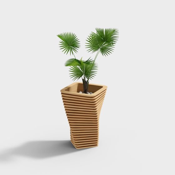 Tropical Style Planter 3D model