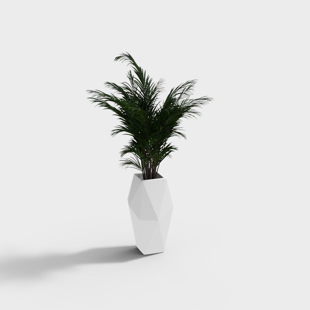 FRP white cut flower pot