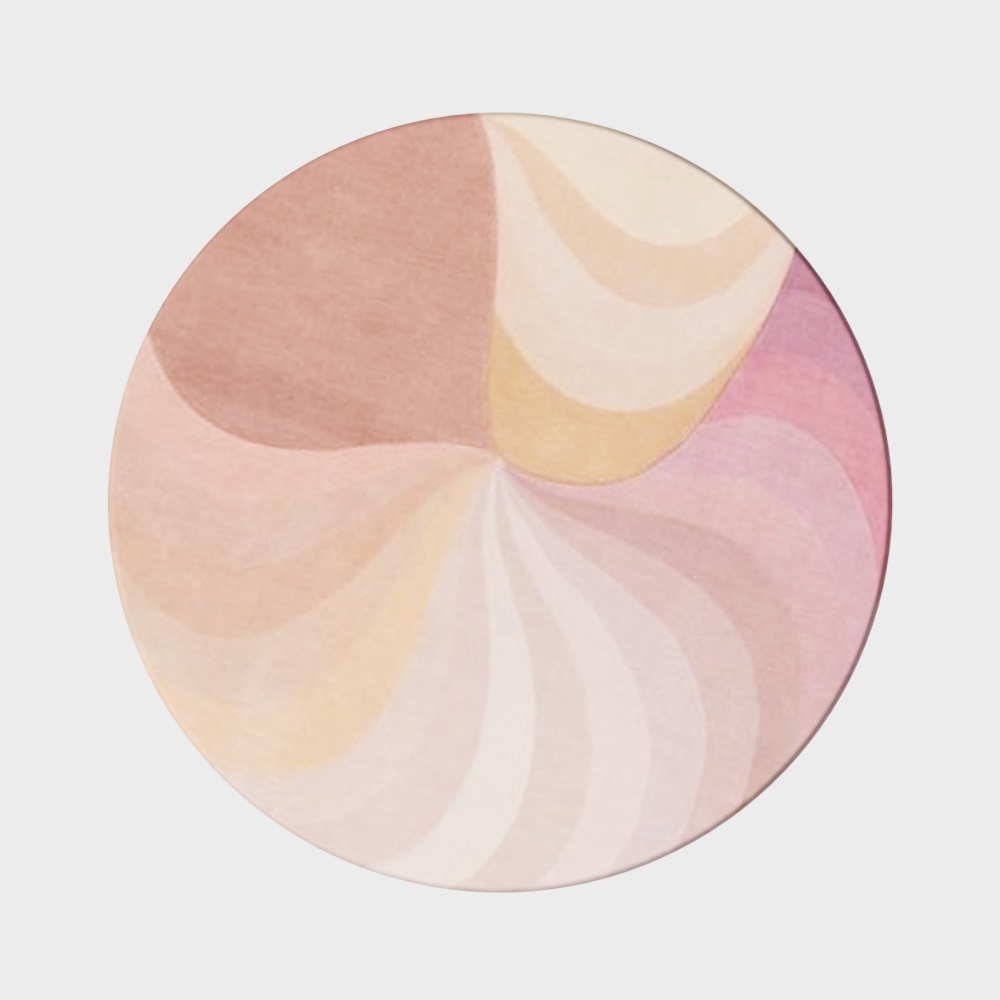 Abstract Round Carpet 3D Model – Soft Silk Texture