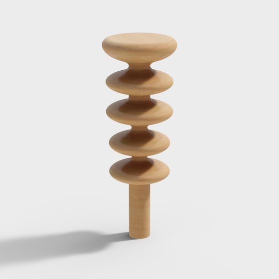 Stacked Discs Low Poly 3D model