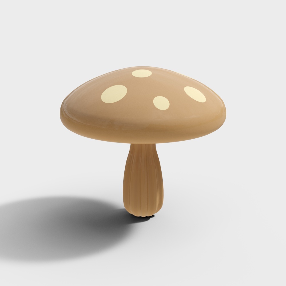 Charming Low-Poly Mushroom 3D model
