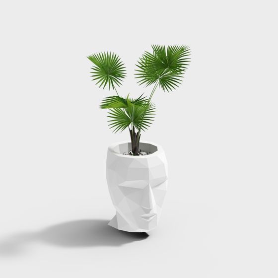 유리섬유 화이트 머리 화분