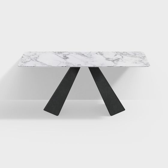 Elegant Marble Dining Table 3D model