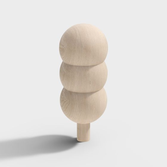 Wooden Block 3D Model for Creative Designs