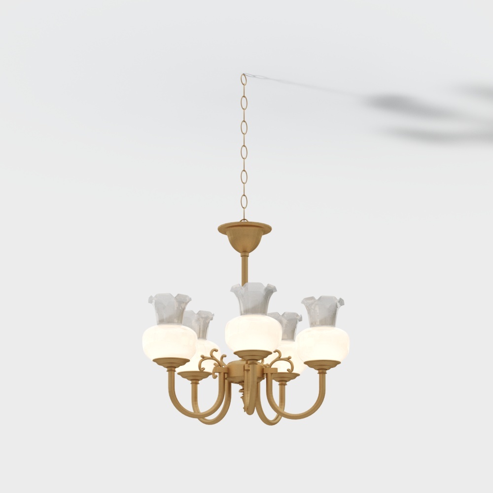 Charming Vintage 3D Chandelier Model