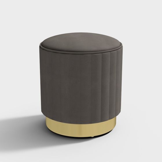 Chic Round Stool 3D model for Contemporary Spaces