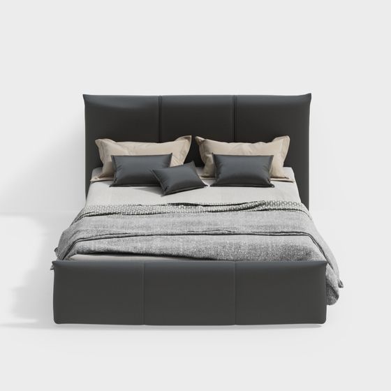 Modern Minimalist 3D Bed Model