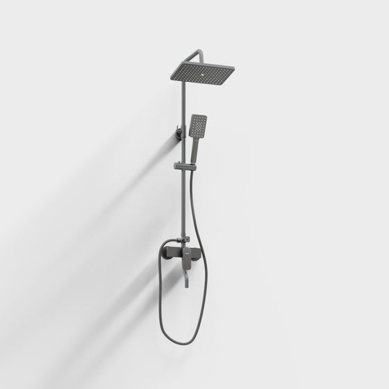 Stylish Shower System 3D model for Modern Interiors