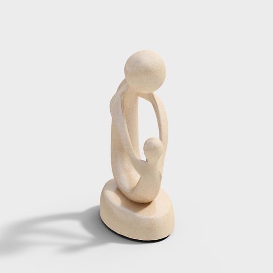 Ornamento Astratto in Pietra Sapone Vintage Keniana - Decorazione Nicchia Bacio