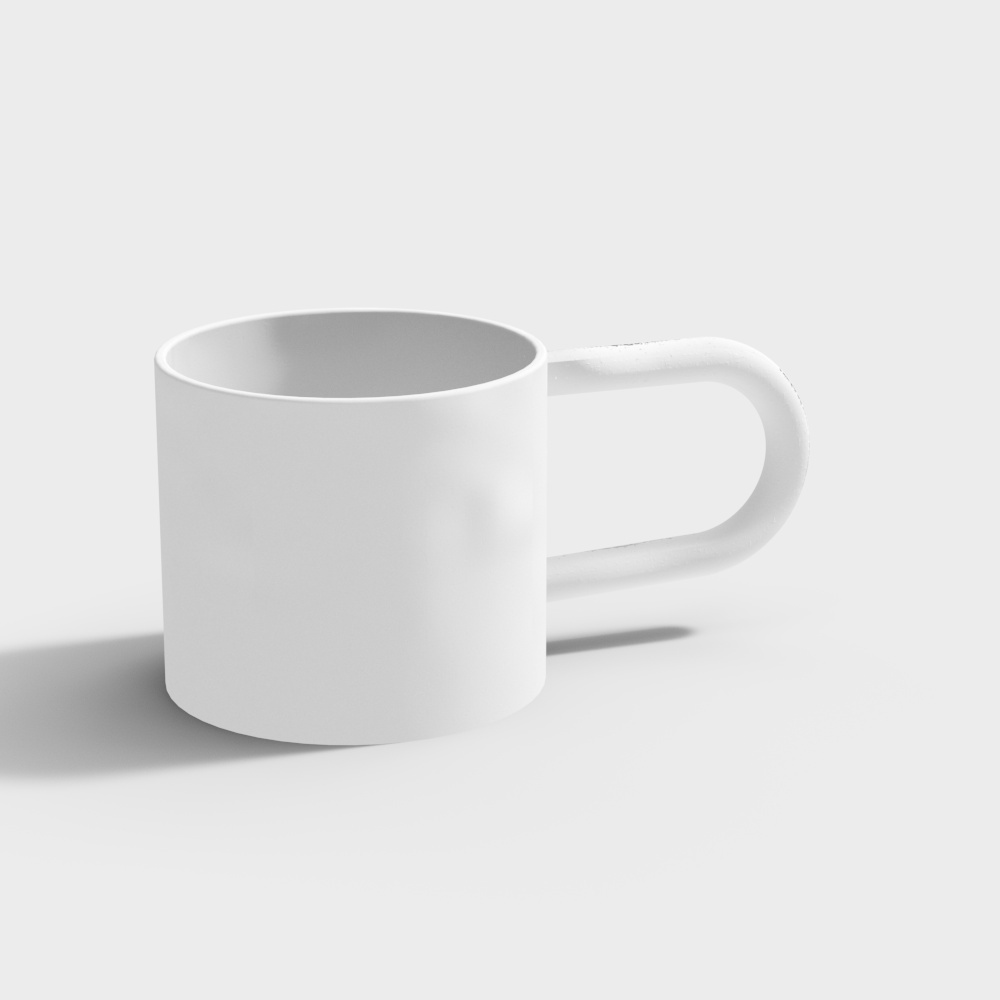 (Répéter) joli original, tasse à café en céramique nordique faite à la main, cuplique art minimaliste - blanc