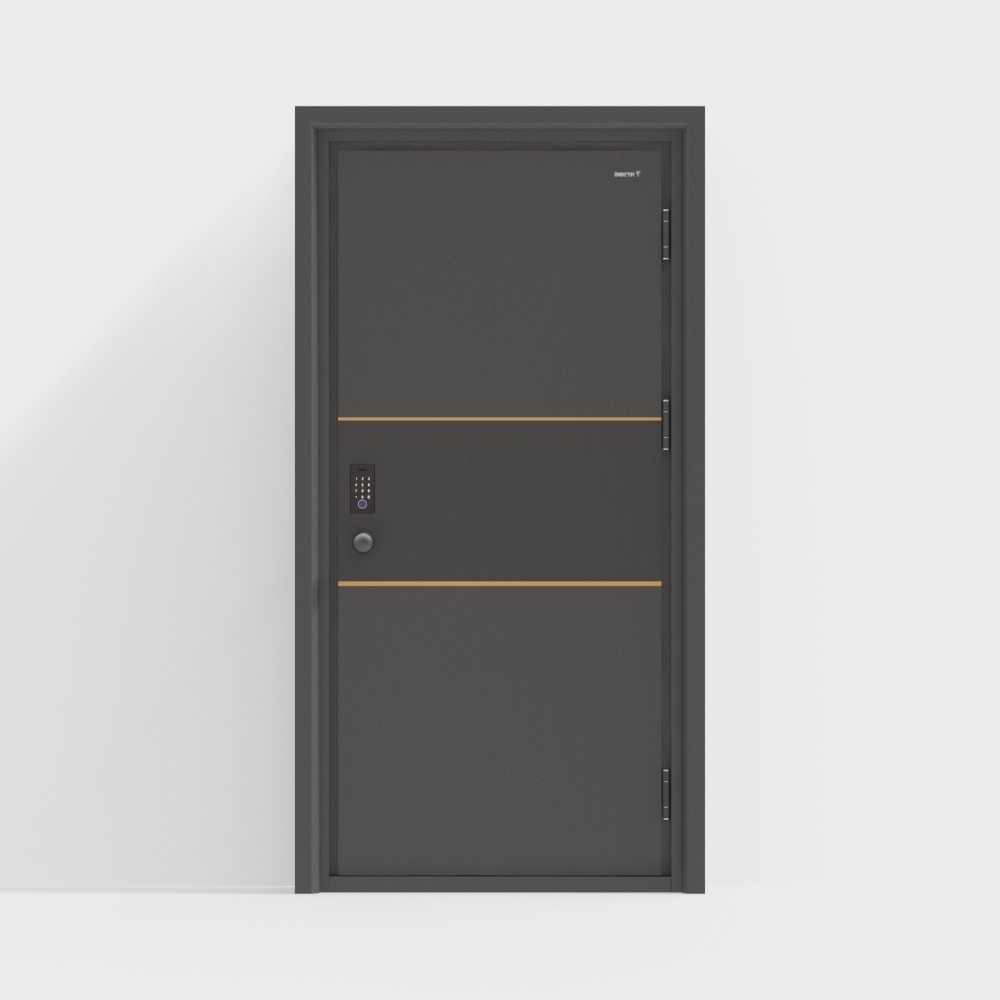 Porte simple classique brun argent 706