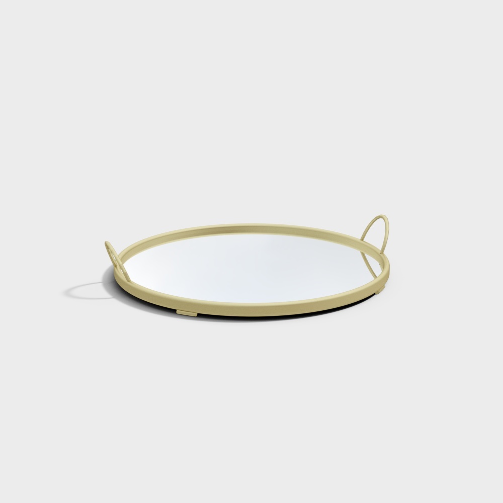 Elegant Oval Tray 3D model for Interior Design