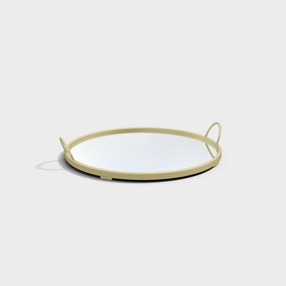 Elegant Oval Tray 3D model for Interior Design