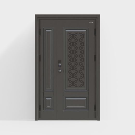 Stylish Low-Polygon 3D Door Model for Modern Spaces