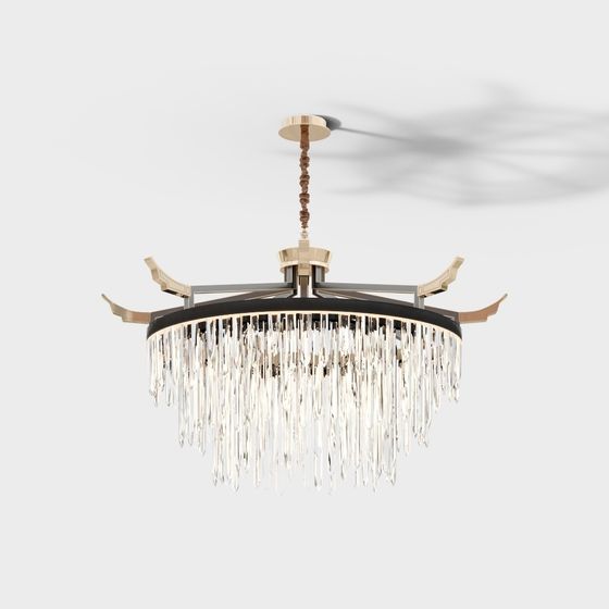 Stunning Low-Poly Chandelier 3D model